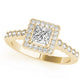 Antique Style Halo Milgrain Engagement Rings