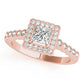 Antique Style Halo Milgrain Engagement Rings