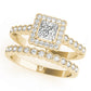 Antique Style Halo Milgrain Engagement Rings
