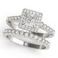 Antique Style Halo Milgrain Engagement Rings