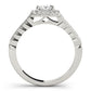 Antique Style Halo Milgrain Engagement Rings