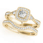Antique Style Halo Milgrain Engagement Ring