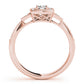 Antique Style Halo Milgrain Engagement Ring