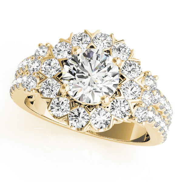 Vintage Accented Halo Engagement Rings