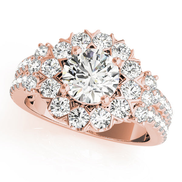Vintage Accented Halo Engagement Rings