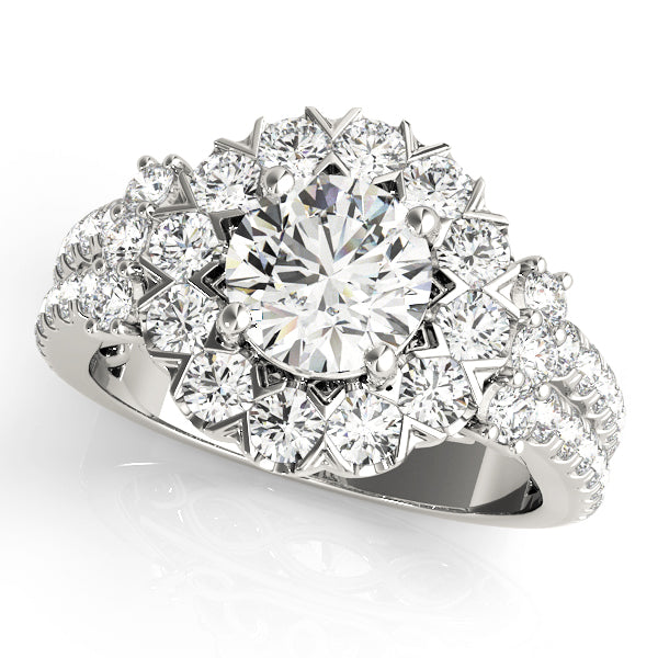 Vintage Accented Halo Engagement Rings