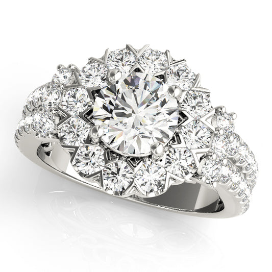 Vintage Accented Halo Engagement Rings