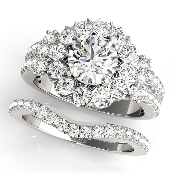 Vintage Accented Halo Engagement Rings