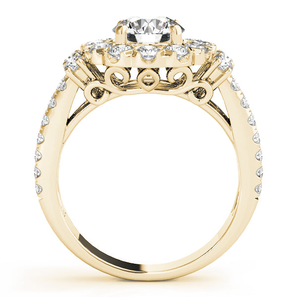Vintage Accented Halo Engagement Rings