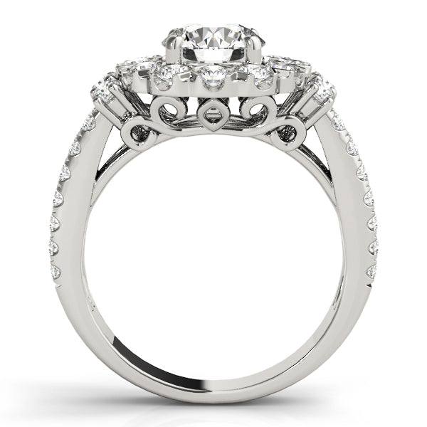 Vintage Accented Halo Engagement Rings