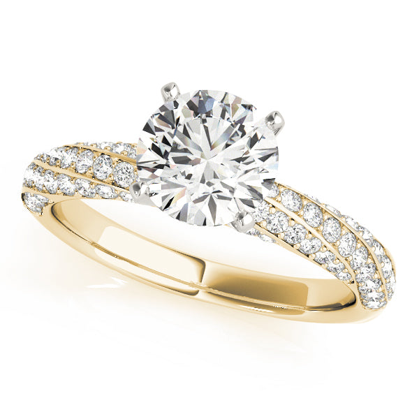 Twisting Pavé Engagement Ring