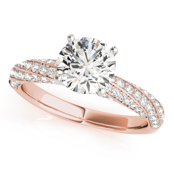 Twisting Pavé Engagement Ring