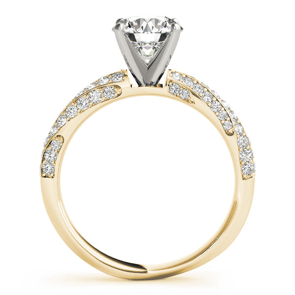 Twisting Pavé Engagement Ring
