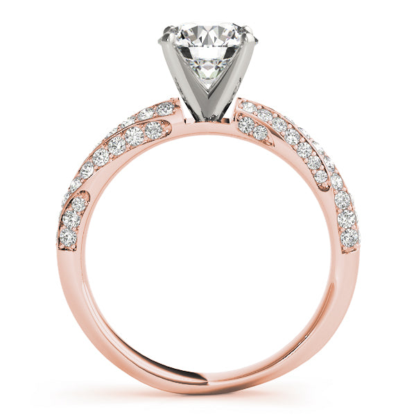 Twisting Pavé Engagement Ring
