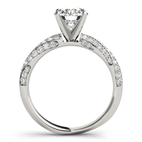 Twisting Pavé Engagement Ring