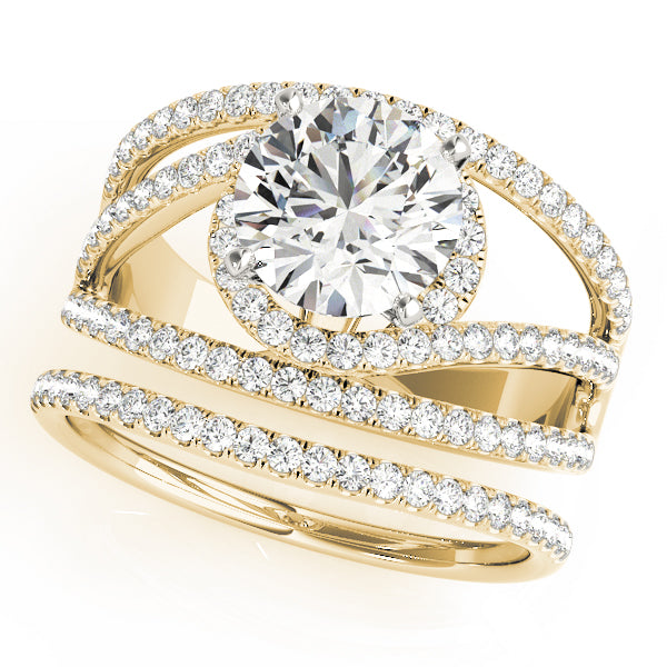 Bypass Multirow Engagement Ring