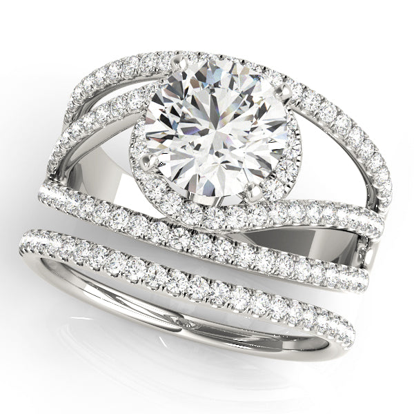 Bypass Multirow Engagement Ring