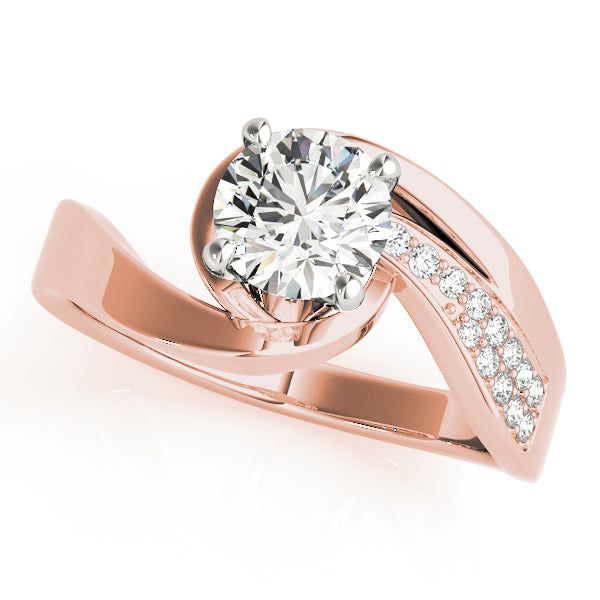 Bypass Accented Engagement Ring