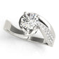 Bypass Accented Engagement Ring