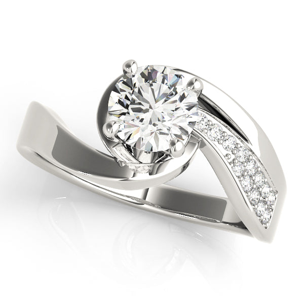 Bypass Accented Engagement Ring