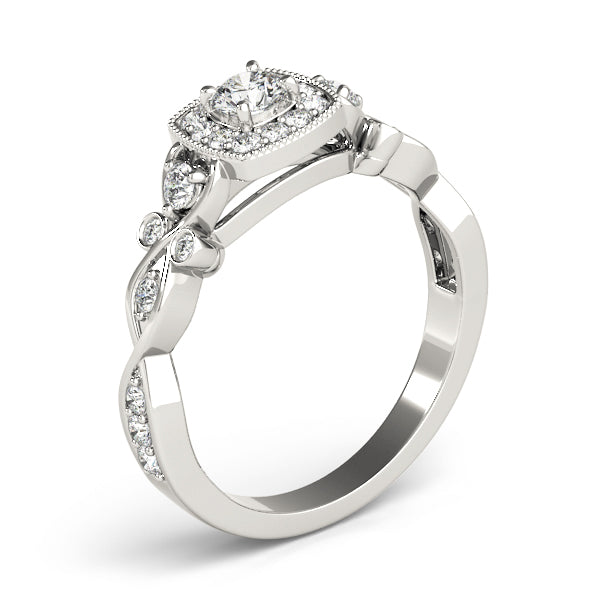 Vintage Style Halo Engagement Rings