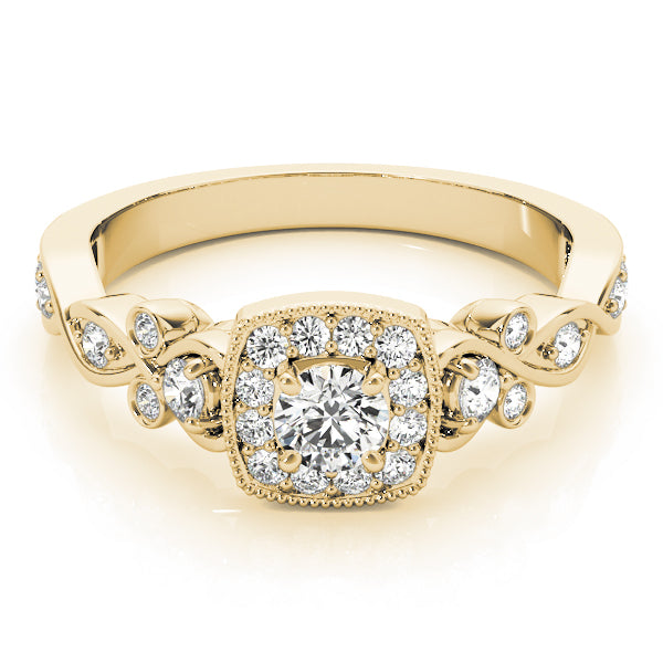 Vintage Style Halo Engagement Rings
