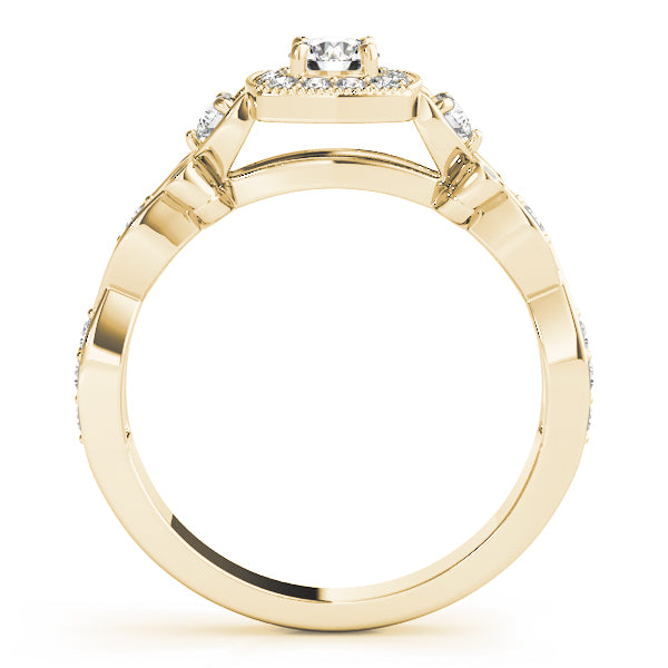 Vintage Style Halo Engagement Rings