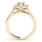 Single Row Halo Engagement Ring