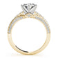 Multirow Pavé Engagement Ring