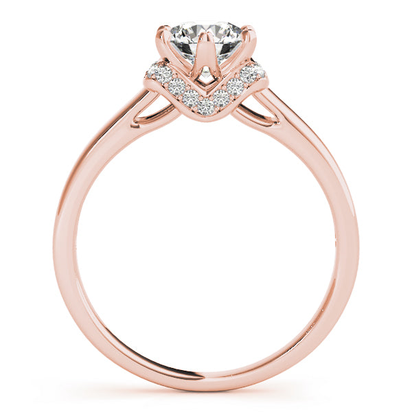 Solitaire Hidden Halo Engagement Rings