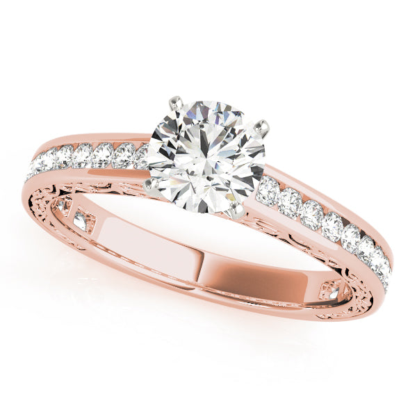 Vintage Inspired Channel Set Engagement Ring
