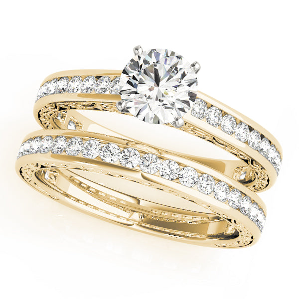 Vintage Inspired Channel Set Engagement Ring