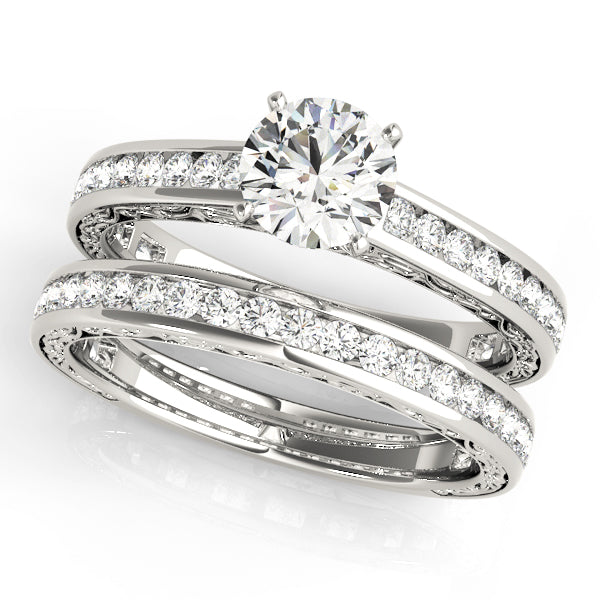 Vintage Inspired Channel Set Engagement Ring