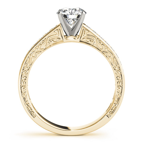 Vintage Inspired Channel Set Engagement Ring