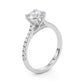 Double Prong Hidden Halo Engagement Ring