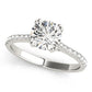 Double Prong Hidden Halo Engagement Ring