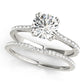 Double Prong Hidden Halo Engagement Ring
