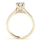 Double Prong Hidden Halo Engagement Ring