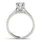 Double Prong Hidden Halo Engagement Ring