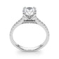 Double Prong Hidden Halo Engagement Ring