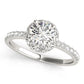 Vintage Single Row Halo Engagement Ring
