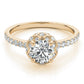 Vintage Single Row Halo Engagement Ring