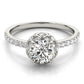 Vintage Single Row Halo Engagement Ring
