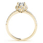 Vintage Single Row Halo Engagement Ring