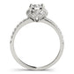 Vintage Single Row Halo Engagement Ring