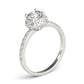 Vintage Single Row Halo Engagement Ring