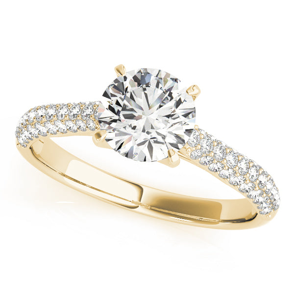 Round Pavé Engagement Ring