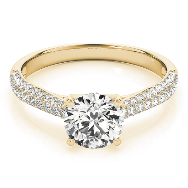 Round Pavé Engagement Ring