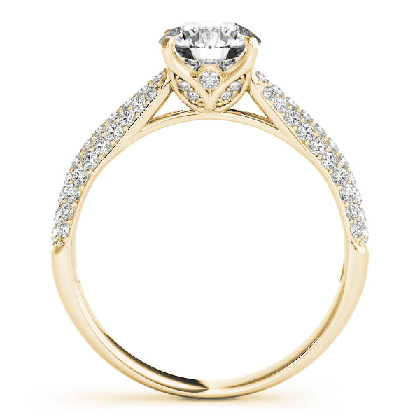 Round Pavé Engagement Ring