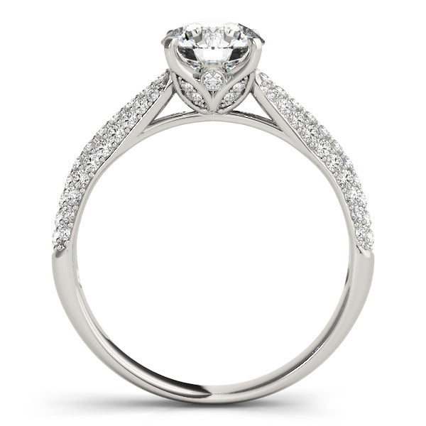 Round Pavé Engagement Ring